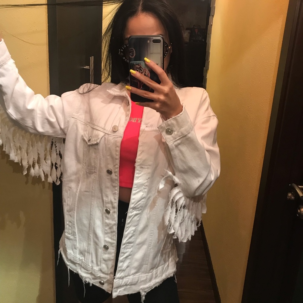 White denim jacket